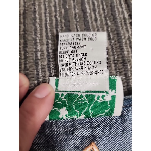 Quacker Factory Women 1X Blue Denim Vest Heart,‎ Angels Faith, Front-Button Down - Picture 6 of 11